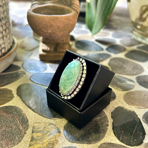 Amazonite Sterling Silver Ring - Picture 3 of 9